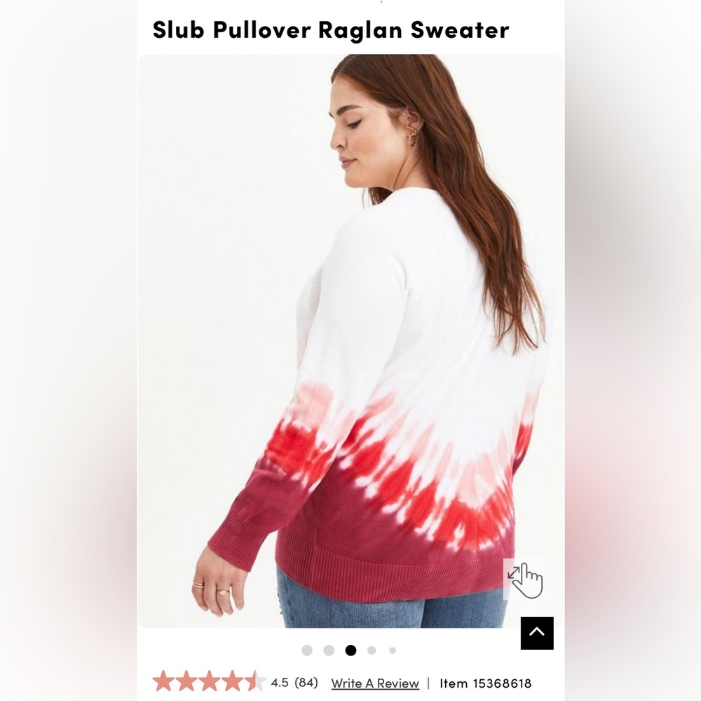 Torrid Slub Pullover Raglan Sweater - Picture 3 of 6